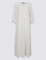 Marks and Spencer  Spotted Long Sleeve Tunic Midi Dress