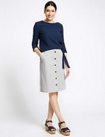 Marks and Spencer  Pure Cotton A-Line Midi Skirt