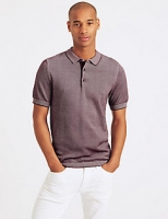 Marks and Spencer  Pure Cotton Knitted Slim Fit Polo