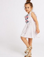 Marks and Spencer  Pom-pom Spotted Dress (3 Months - 7 Years)