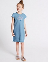 Marks and Spencer  Shell Sequin Denim Dress (3-16 Years)