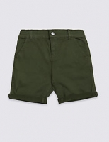 Marks and Spencer  Cotton Rich Khaki Shorts (3-16 Years)