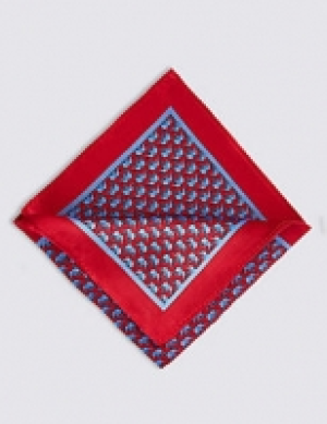 Pure Silk Elephant Print Pocket Square 20.00 €
