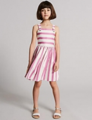 Striped Pure Cotton Dress (3-16 Years) 35.00 €
