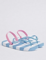 Marks and Spencer  Kids Striped Flip-flops (5 Small - 12 Small)