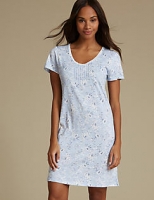 Marks and Spencer  Cotton Modal Blend Floral Print Nightdress