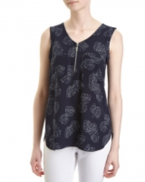 Dunnes Stores  Zip Print Top