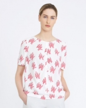 Carolyn Donnelly The Edit Coral Print Top