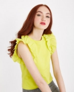 Savida Peony Frill Shoulder Top