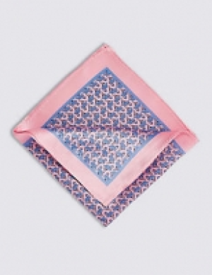 Pure Silk Flamingo Print Pocket Square 20.00 €
