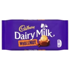 Cadbury Dairy Milk Whole Nut Chocolate Bar 200g 2.50 €