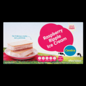 Centra Pint Block Raspberry Ripple Ice Cream 568ml 1.65 €