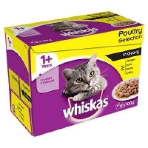 Whiskas Pouch 1+ Poultry Selection In Gravy 12 Pack 1.2kg 4.00 €