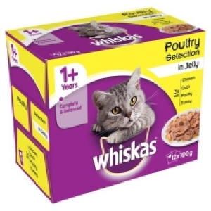 Whiskas Pouch Poultry Variety In Jelly 12 Pack 1.2kg 4.00 €