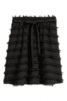 HM   Jacquard-weave fringed skirt