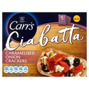 Carrs Ciabatta Crackers Caramelised Onion 140g