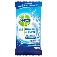 Centra  Dettol Power & Pure Bathroom Wipes 80pce