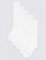Marks and Spencer  5 Pairs of Butterfly Knee High Socks (2-14 Years)