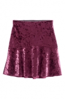 HM   Crushed velvet skirt