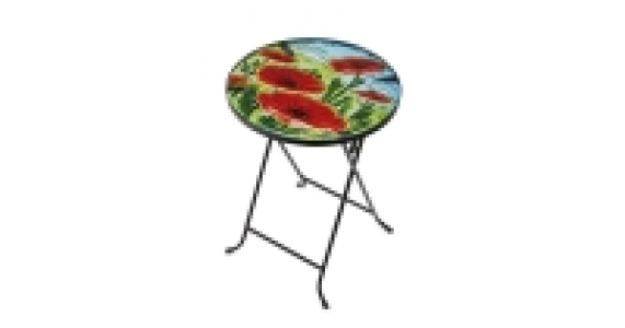 Aldi  Gardenline Poppy Glass Table