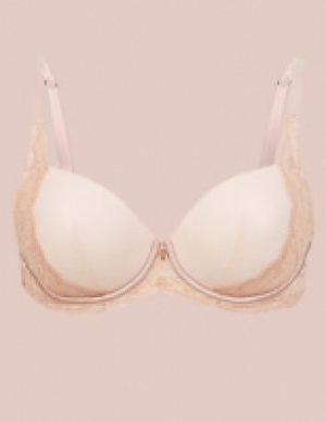 Spot Mesh & Lace Padded Balcony Bra A-E 34.00 €