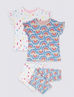 Marks and Spencer  2 Pack Printed Pyjamas (18 Months - 7 Years)
