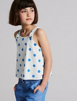 Marks and Spencer  Pure Cotton Spotted Top (3-16 Years)