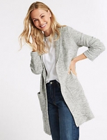 Marks and Spencer  Cotton Rich Textured Open Front Coat