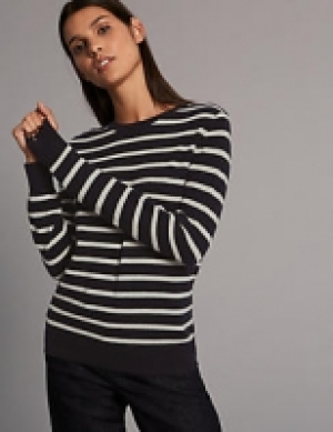 Pure Cashmere Striped Round Neck Jumper 65.00 €