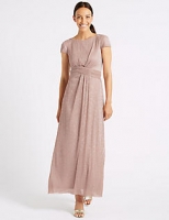 Marks and Spencer  Sparkly Twist Detail Metallic Maxi Dress