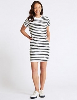 Marks and Spencer  Pure Cotton Striped T-Shirt Dress