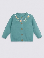 Marks and Spencer  Pure Cotton Embroidered Cardigan