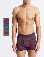Marks and Spencer  3 Pack Cotton Rich Spotted Trunks
