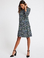 Marks and Spencer  Floral Print 3/4 Sleeve Swing Dress