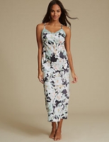 Marks and Spencer  Floral Print Satin Nightdress
