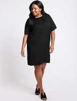 Marks and Spencer  CURVE Pleated Short Sleeve Tunic Dress
