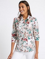 Marks and Spencer  Linen Rich Floral Print Shirt