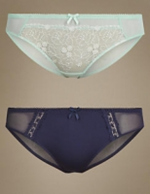 2 Pack Embroidered Brazilian Knickers 5.25 €