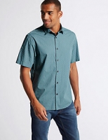 Marks and Spencer  Pure Cotton Spotted Shirt