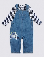 Marks and Spencer  2 Piece Bodysuit with Dungarees Outfit