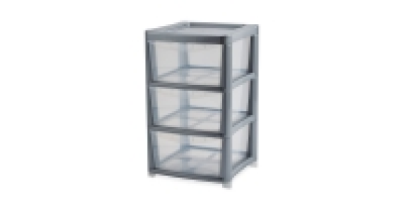 Premier Large 3 Drawer Tower Silver