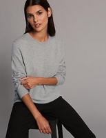 Marks and Spencer  Pure Cashmere Ribbed Round Neck Jumper