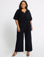 Marks and Spencer  CURVE Sparkly Short Sleeve Jumpsuit