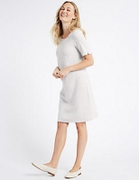 Marks and Spencer  Linen Blend Short Sleeve Tunic Dress