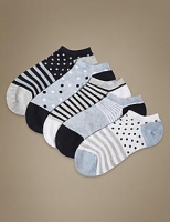 Marks and Spencer  5 Pair Pack Sumptuously Soft Trainer Liner Socks