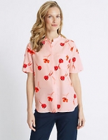 Marks and Spencer  Floral Print Round Neck Half Sleeve Shirt