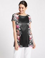 Marks and Spencer  Mirror Floral Print Short Sleeve Tunic