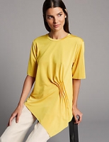 Marks and Spencer  Side Ruched Round Neck Short Sleeve Top