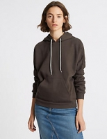 Marks and Spencer  Cotton Rich Cropped Long Sleeve Sweatshirt