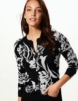 Marks and Spencer  Floral Print Round Neck Cardigan